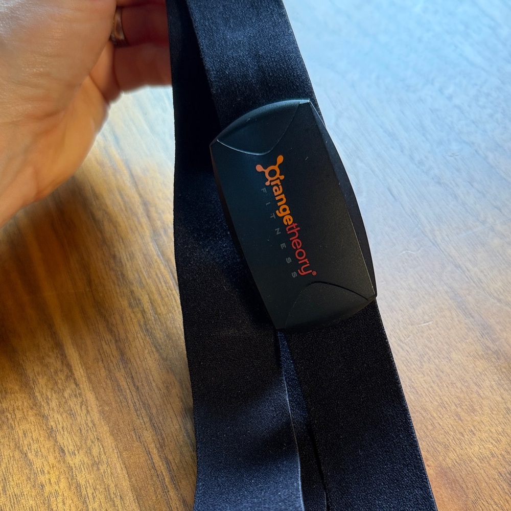 Orangetheory Black Heart Rate Chest Strap with Orange Logo - Picture 2 of 2